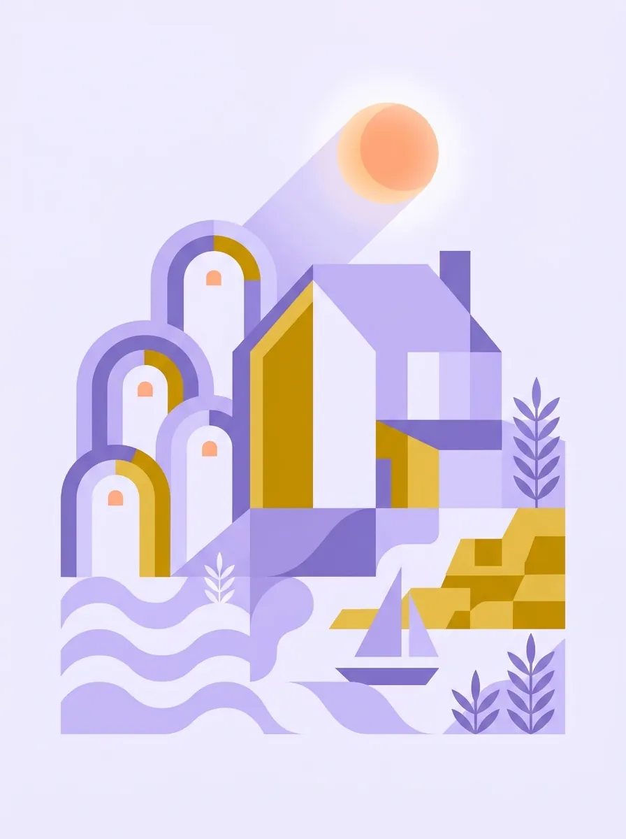 A coastal home preview with regional tidal notes